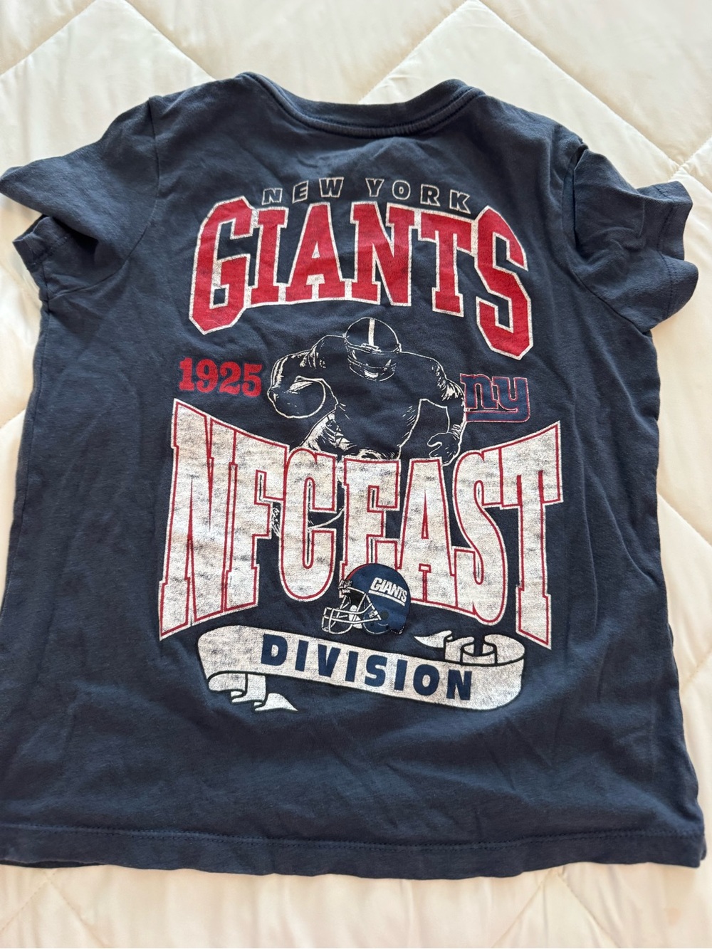 Team Apparel Navy Blue New York Giants Graphic Tee (2 shirts)